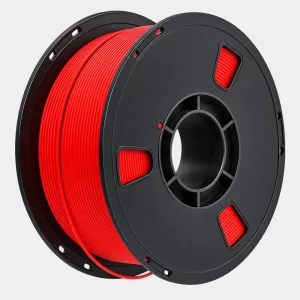black spool with vivid red filament